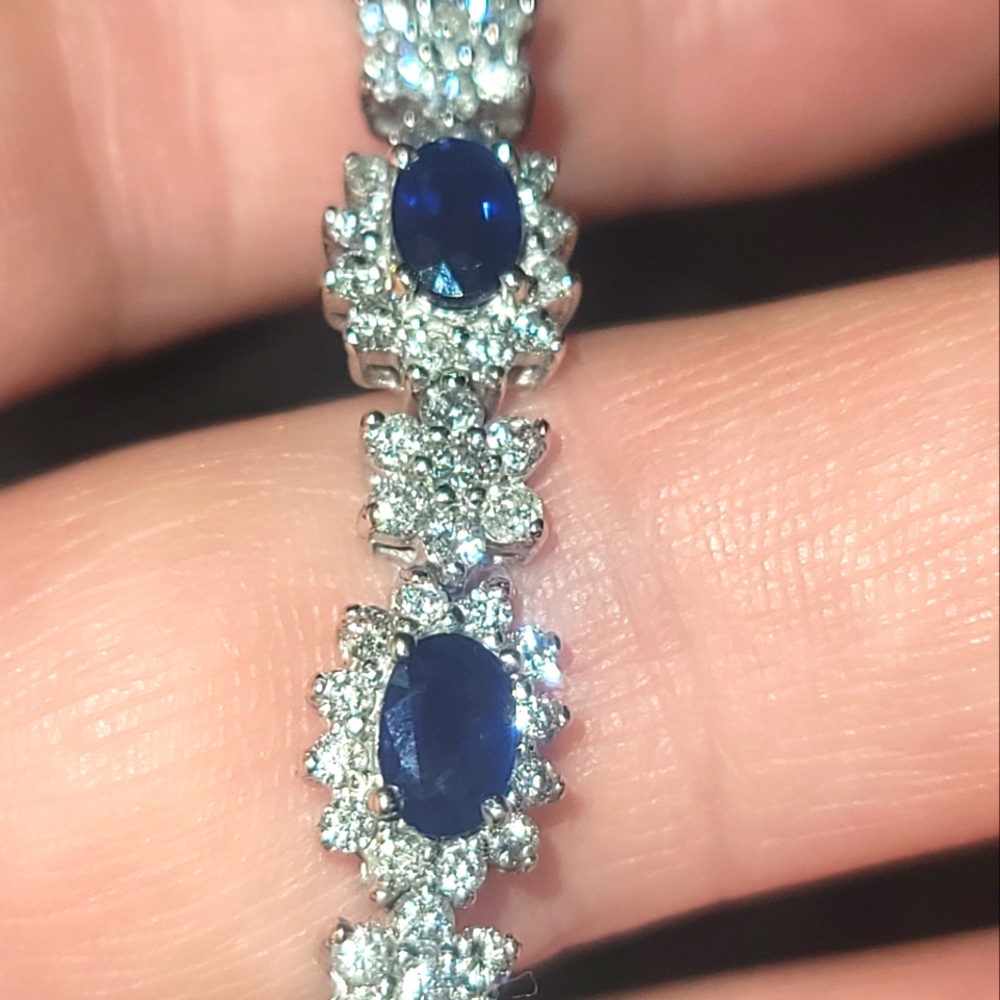 18k Diamond Sapphire Bracelet